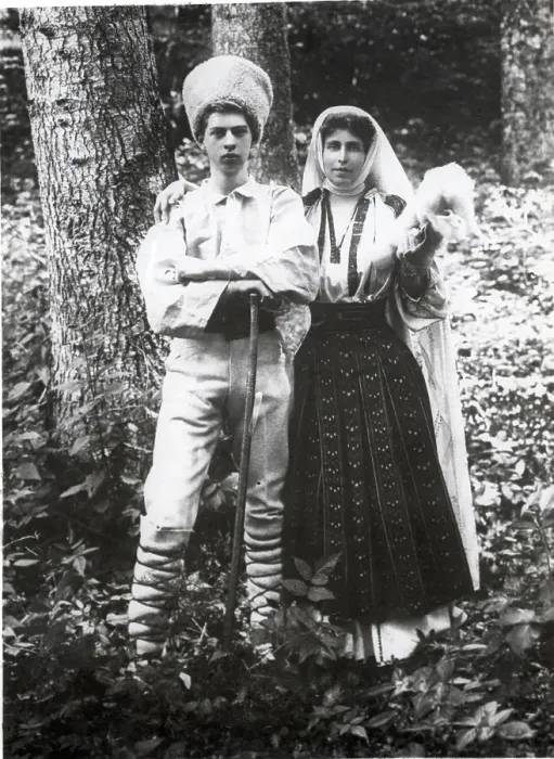 Framed Print : Romanian Prince Carol Outside W / His Mom Framed Print : Romanian Prince Carol Outside W / His Mom