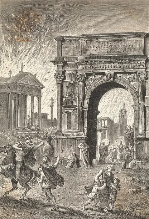 Framed Print : Rome Going up in Flames