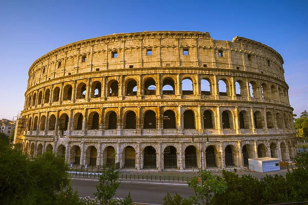 Rome, Lazio, Italy. Colosseum at sunrise