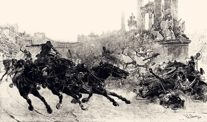 Framed Print : ROME UNDER TRAJAN - A CHARIOT RACE (XXXL with lots of details) Framed Print : ROME UNDER TRAJAN - A CHARIOT RACE (XXXL with lots of details)