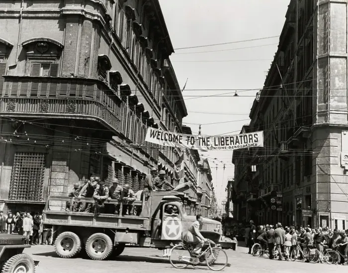 Framed Print : Rome Welcomes Liberators Framed Print : Rome Welcomes Liberators