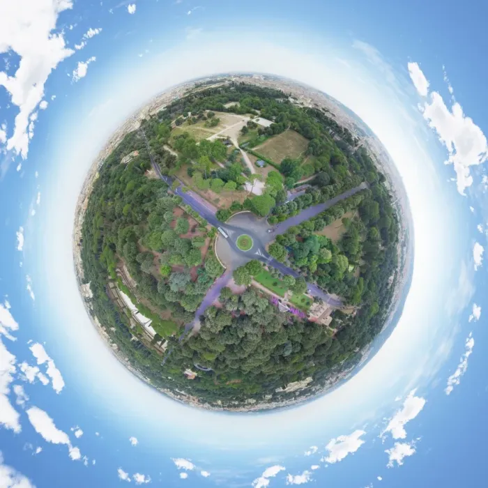 Framed Print : Romes Villa Borghese in 360A Aerial View Framed Print : Romes Villa Borghese in 360A Aerial View