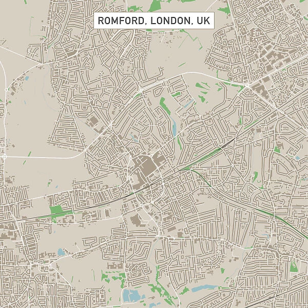 Romford London UK City Street Map