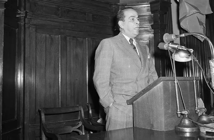 Framed Print : Romulo Gallegos Freire Gives Speech