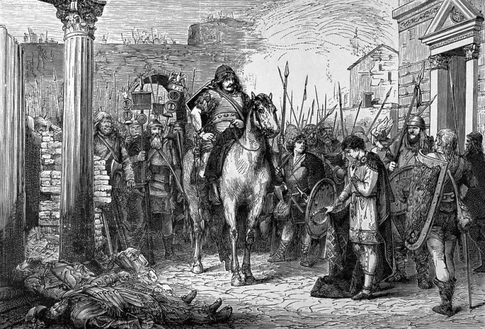 Framed Print : Romulus Augustulus Surrenders To Odoacer Framed Print : Romulus Augustulus Surrenders To Odoacer