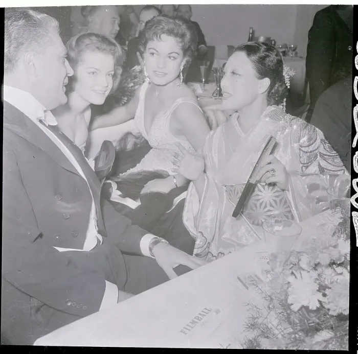 Framed Print : Romy Schneider and Colleagues Attending a Party