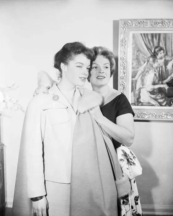 Framed Print : Romy Schneider and Her Mother Attend Cocktail Party Framed Print : Romy Schneider and Her Mother Attend Cocktail Party