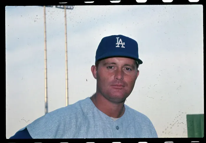 Framed Print : Ron Fairly Posing in Baseball Uniform