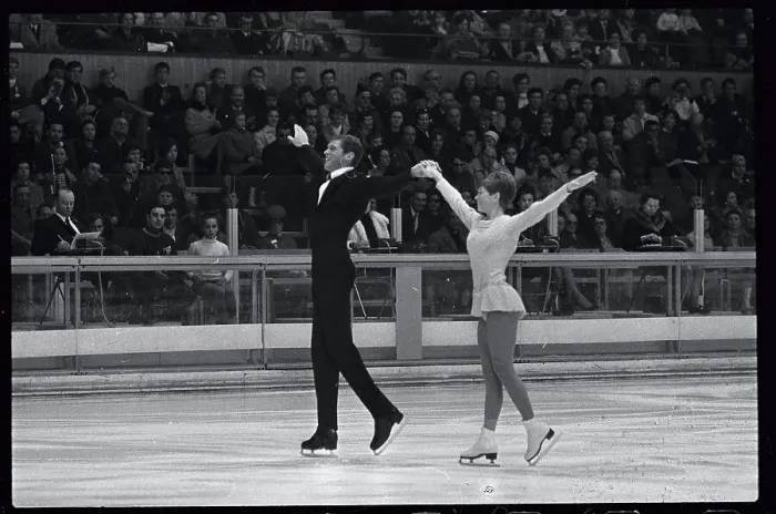 Framed Print : Ronald and Cynthia Kauffman Performing Skating Routine Framed Print : Ronald and Cynthia Kauffman Performing Skating Routine