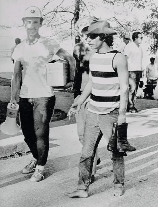 Framed Print : Ronald Kaufman and Abbie Hoffman Walking Together Framed Print : Ronald Kaufman and Abbie Hoffman Walking Together