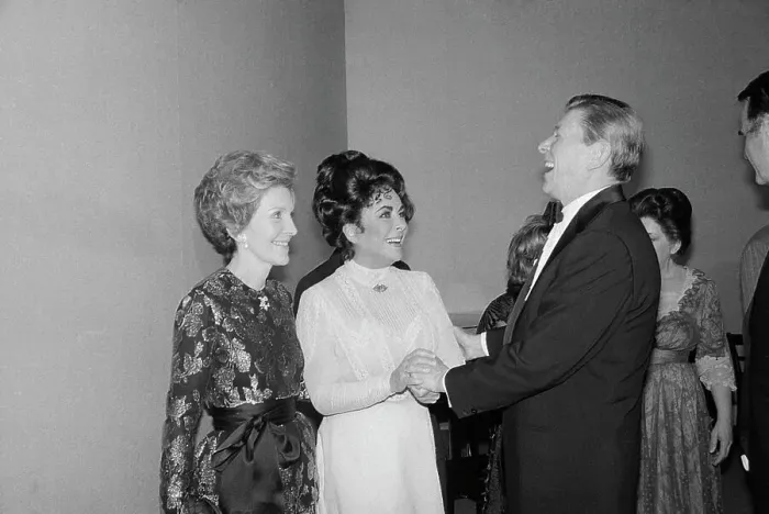 Framed Print : Ronald and Nancy Reagan with Elizabeth Taylor Framed Print : Ronald and Nancy Reagan with Elizabeth Taylor