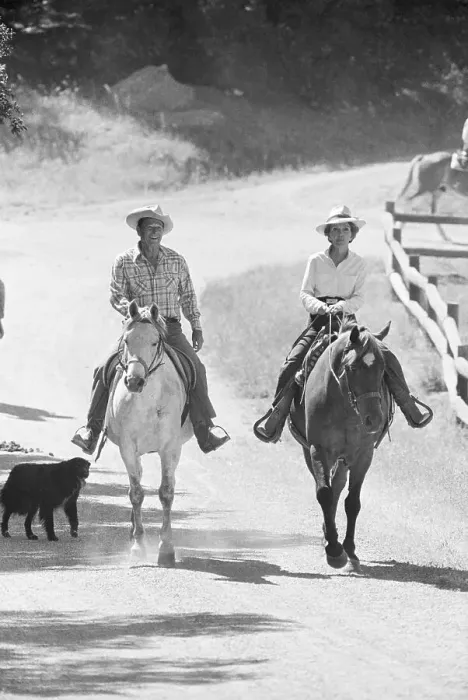 Framed Print : Ronald And Nancy Reagan On Horses Framed Print : Ronald And Nancy Reagan On Horses