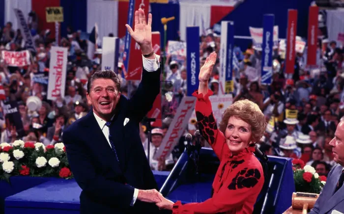 Framed Print : Ronald and Nancy Reagan Waving Framed Print : Ronald and Nancy Reagan Waving