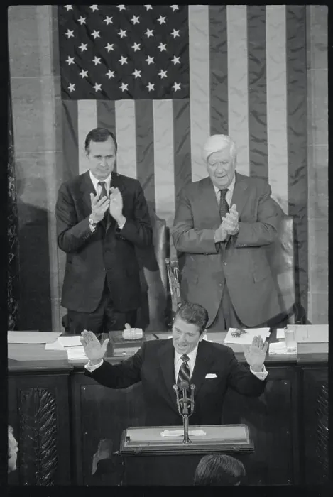 Framed Print : Ronald Reagan Accepting Applause Framed Print : Ronald Reagan Accepting Applause