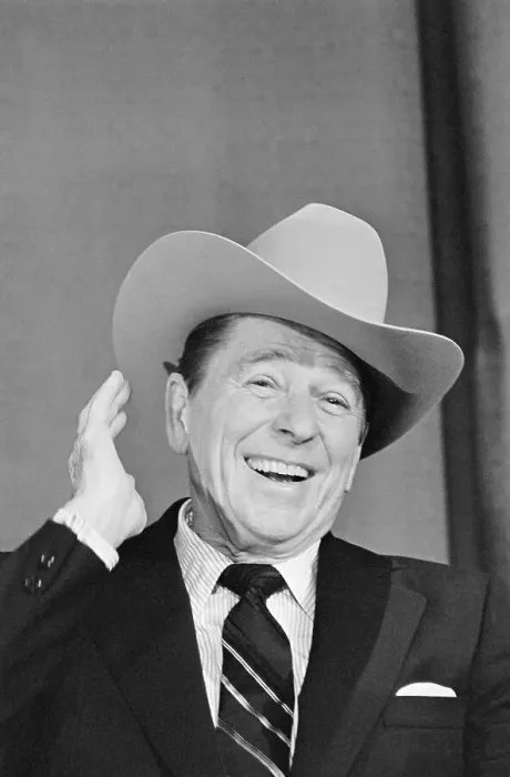 Framed Print : Ronald Reagan Adjusting His Hat Framed Print : Ronald Reagan Adjusting His Hat