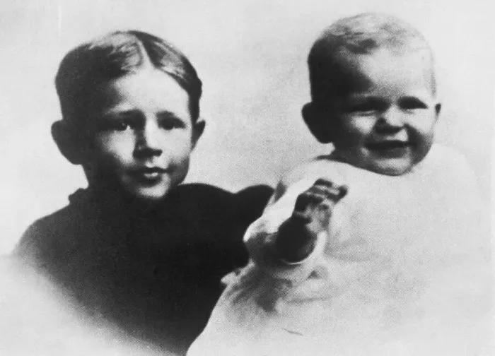 Framed Print : Ronald Reagan At Ages One And Twelve Framed Print : Ronald Reagan At Ages One And Twelve
