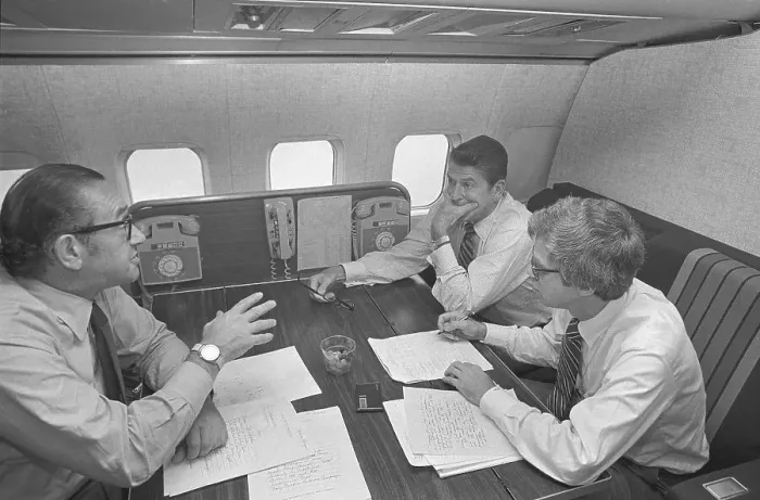 Framed Print : Ronald Reagan, Alan Greenspan and Martin Anderson Framed Print : Ronald Reagan, Alan Greenspan and Martin Anderson