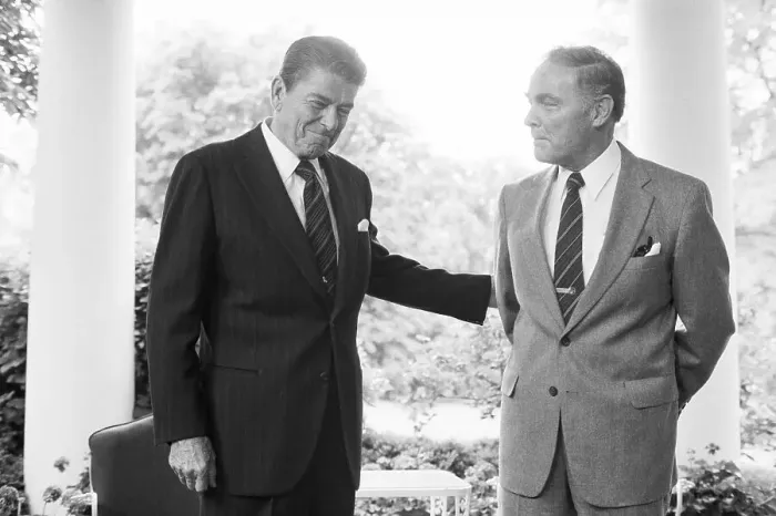 Framed Print : Ronald Reagan and Alexander Haig Framed Print : Ronald Reagan and Alexander Haig