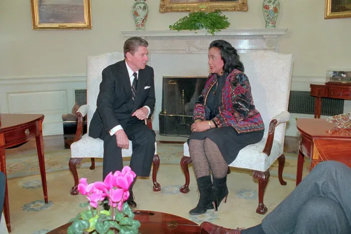 Framed Print : Ronald Reagan and Coretta Scott King Framed Print : Ronald Reagan and Coretta Scott King