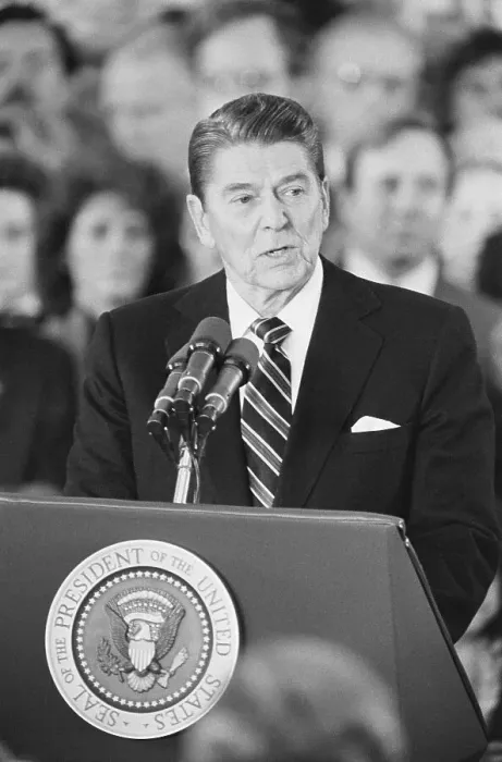 Framed Print : Ronald Reagan Delivering Inaugural Address Framed Print : Ronald Reagan Delivering Inaugural Address