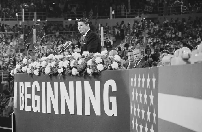 Framed Print : Ronald Reagan Delivering a Speech Framed Print : Ronald Reagan Delivering a Speech