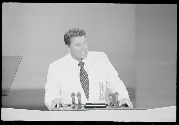 Framed Print : Ronald Reagan Delivering a Speech Framed Print : Ronald Reagan Delivering a Speech