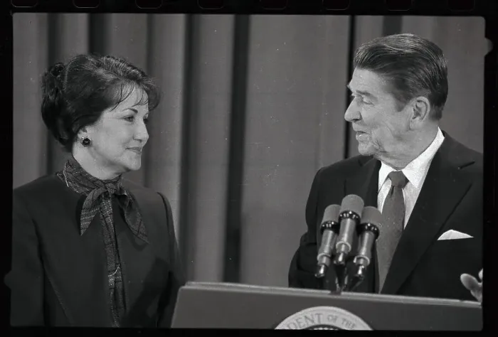 Framed Print : Ronald Reagan with Elizabeth Dole Framed Print : Ronald Reagan with Elizabeth Dole