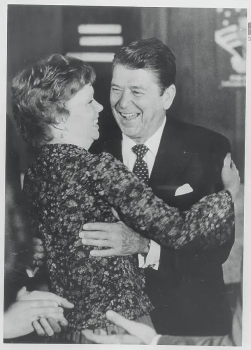 Framed Print : Ronald Reagan Embracing Daughter Framed Print : Ronald Reagan Embracing Daughter
