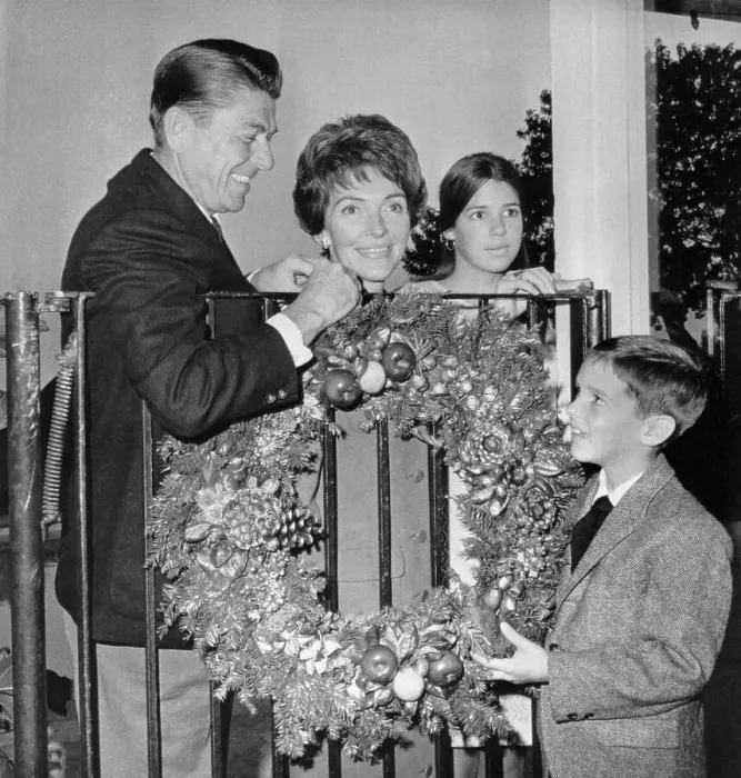 Framed Print : Ronald Reagan and Family During Holidays Framed Print : Ronald Reagan and Family During Holidays