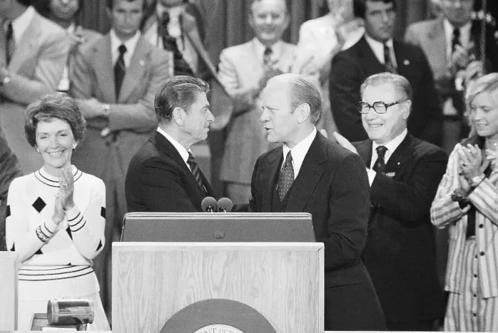 Framed Print : Ronald Reagan and Gerald Ford Framed Print : Ronald Reagan and Gerald Ford