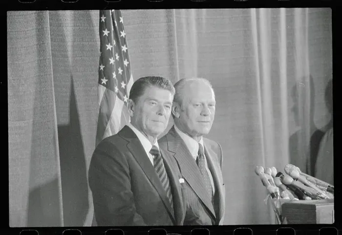 Framed Print : Ronald Reagan and Gerald Ford