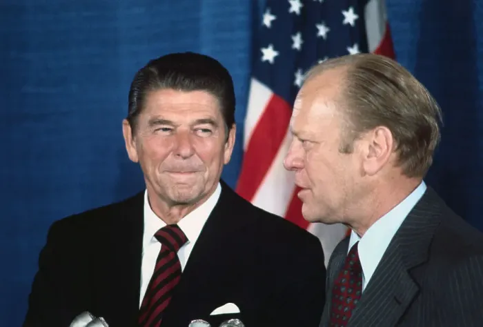 Framed Print : Ronald Reagan with Gerald Ford Framed Print : Ronald Reagan with Gerald Ford