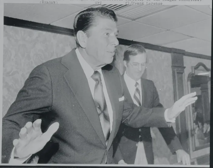 Framed Print : Ronald Reagan Gesturing Framed Print : Ronald Reagan Gesturing