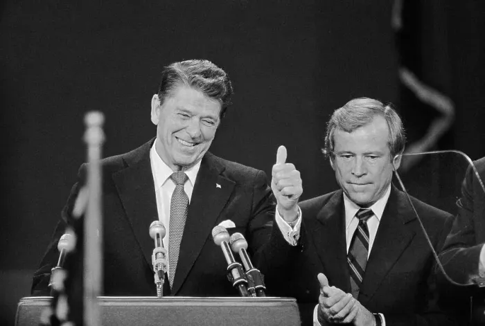 Framed Print : Ronald Reagan Giving the Thumbs Up Sign