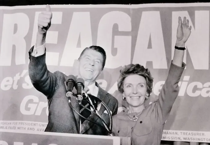 Framed Print : Ronald Reagan Giving the Thumbs Up Sign