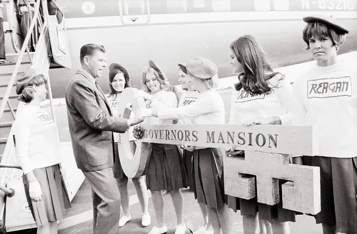Framed Print : Ronald Reagan Greeting Supporters