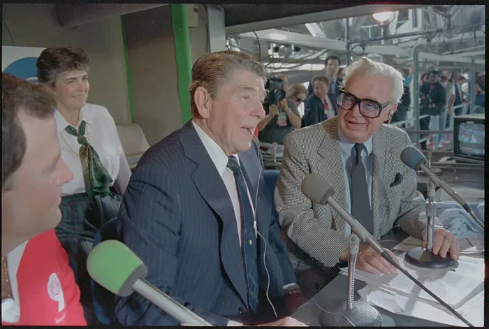 Framed Print : Ronald Reagan and Harry Caray Framed Print : Ronald Reagan and Harry Caray