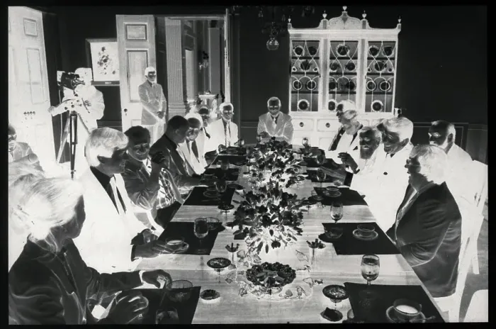Framed Print : Ronald Reagan Hosting Luncheon