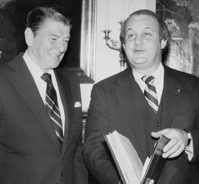 Framed Print : Ronald Reagan and James Brady Framed Print : Ronald Reagan and James Brady