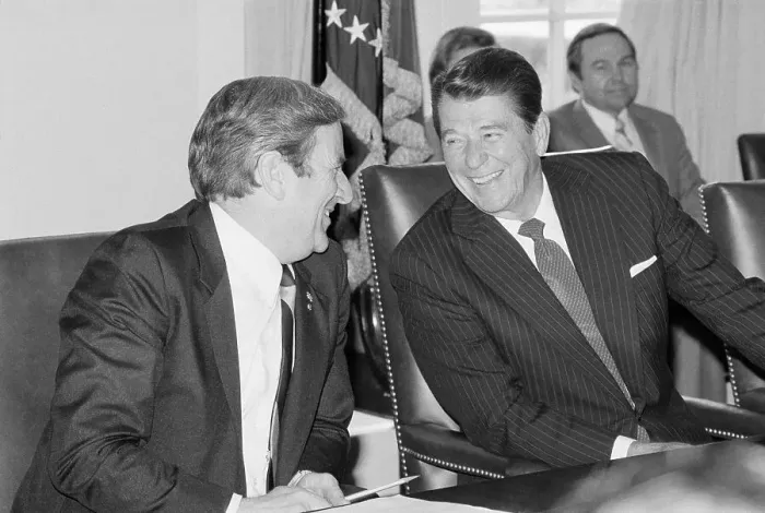 Framed Print : Ronald Reagan and Jerry Falwell