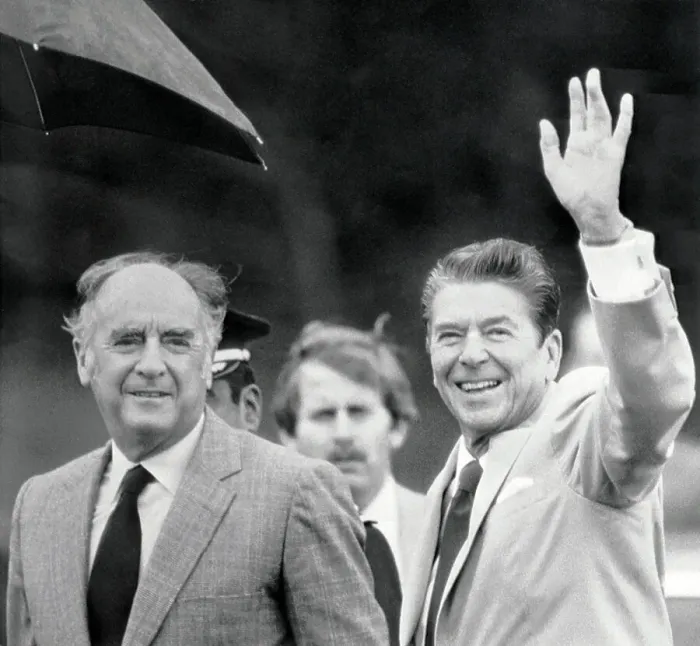 Framed Print : Ronald Reagan and Jose Portillo Framed Print : Ronald Reagan and Jose Portillo