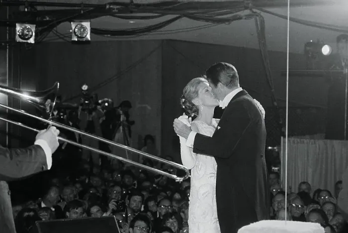 Framed Print : Ronald Reagan Kissing His Wife Framed Print : Ronald Reagan Kissing His Wife