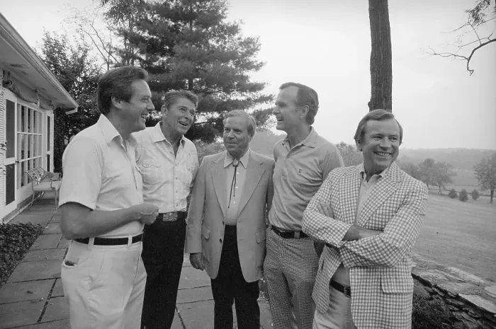 Framed Print : Ronald Reagan Laughing with Others Framed Print : Ronald Reagan Laughing with Others