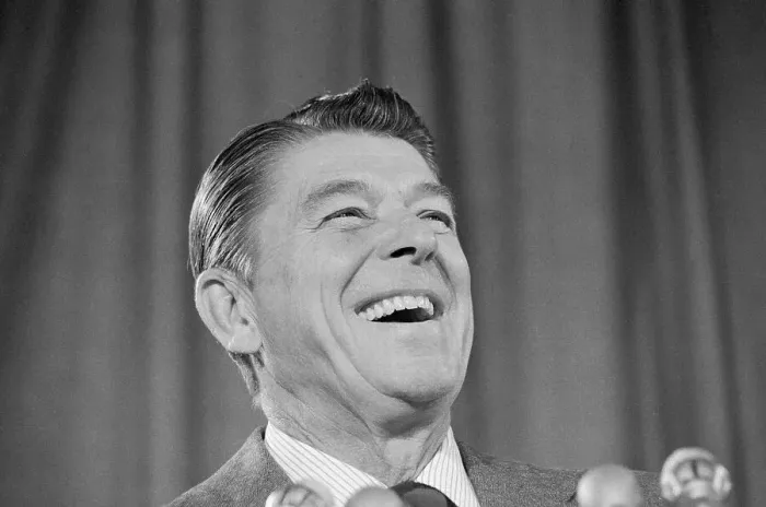 Framed Print : Ronald Reagan Laughing Framed Print : Ronald Reagan Laughing