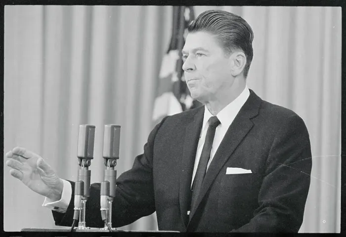 Framed Print : Ronald Reagan Making a Speech Framed Print : Ronald Reagan Making a Speech