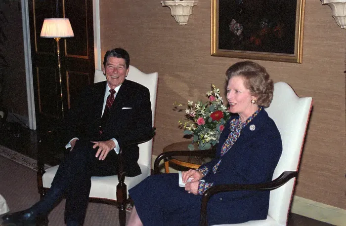 Framed Print : Ronald Reagan with Margaret Thatcher