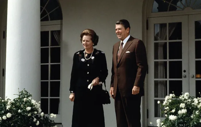 Framed Print : Ronald Reagan with Margaret Thatcher Framed Print : Ronald Reagan with Margaret Thatcher