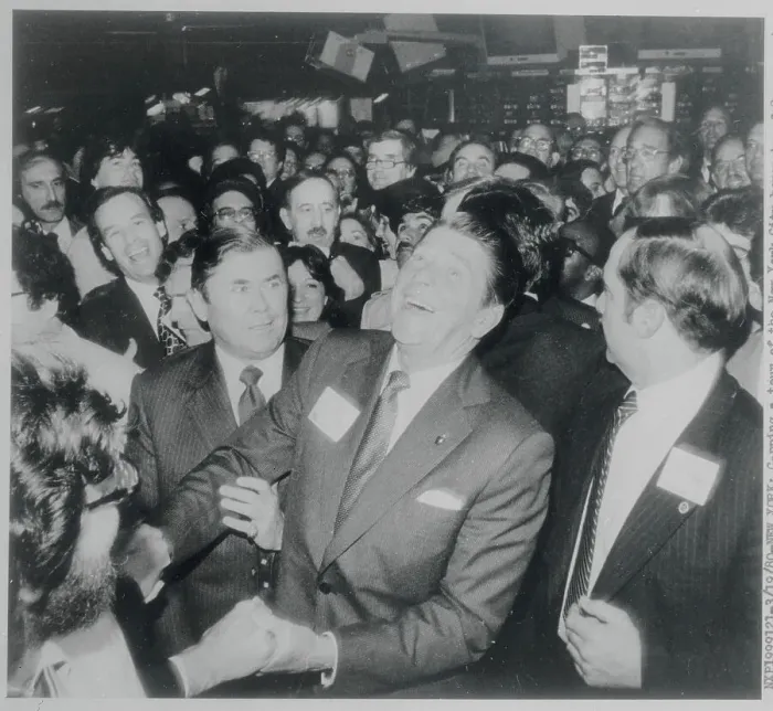 Framed Print : Ronald Reagan at New York Stock Exchange Framed Print : Ronald Reagan at New York Stock Exchange