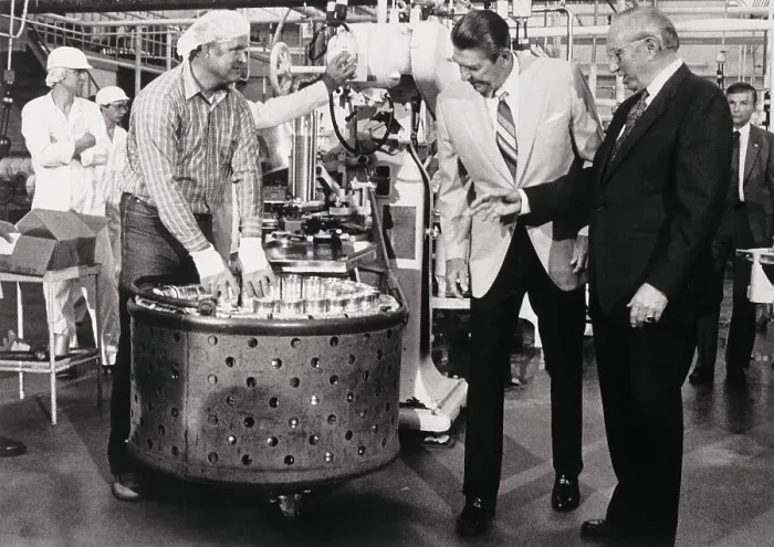 Framed Print : Ronald Reagan at Ogden Welfare Cannery