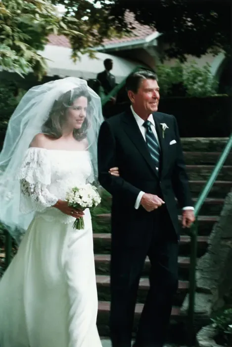 Framed Print : Ronald Reagan with Patti Davis at Wedding